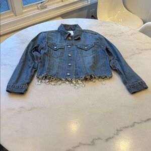 NWT ONE BY ONE Coin Embellished Denim Jacket